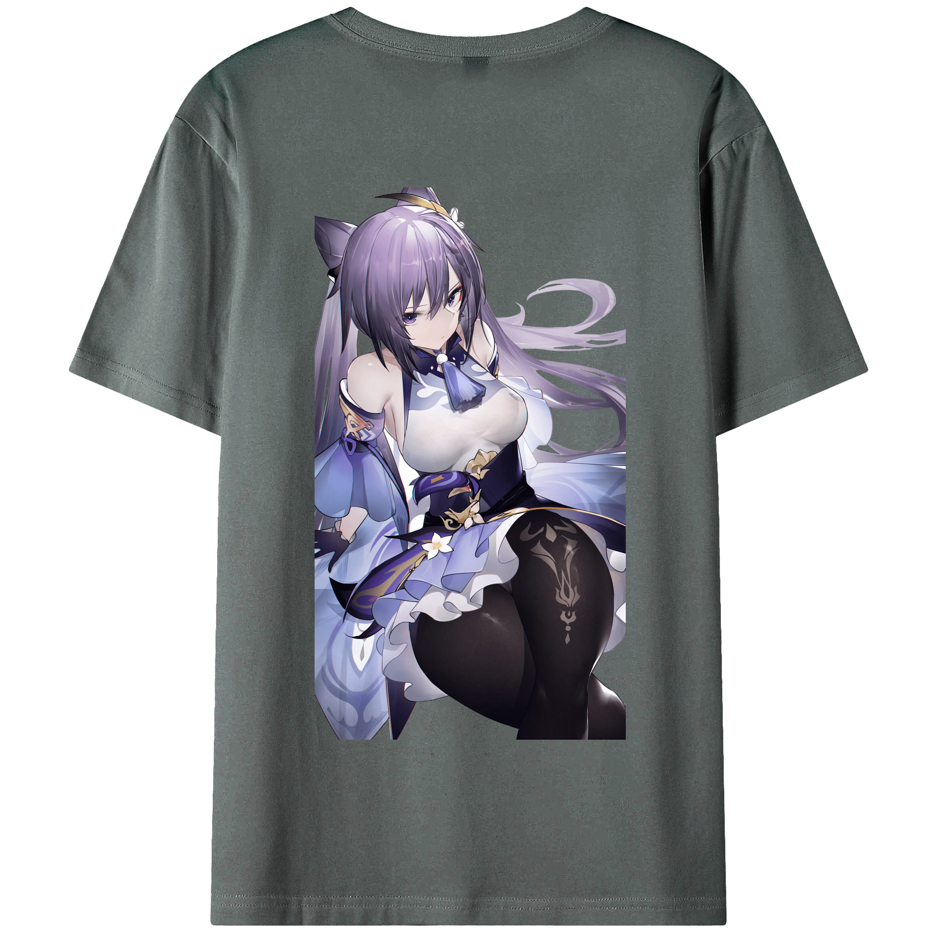 げんし神 刻晴 こくせい genshin Kokusei 綿100％半袖Tシャツ（背面プリント）